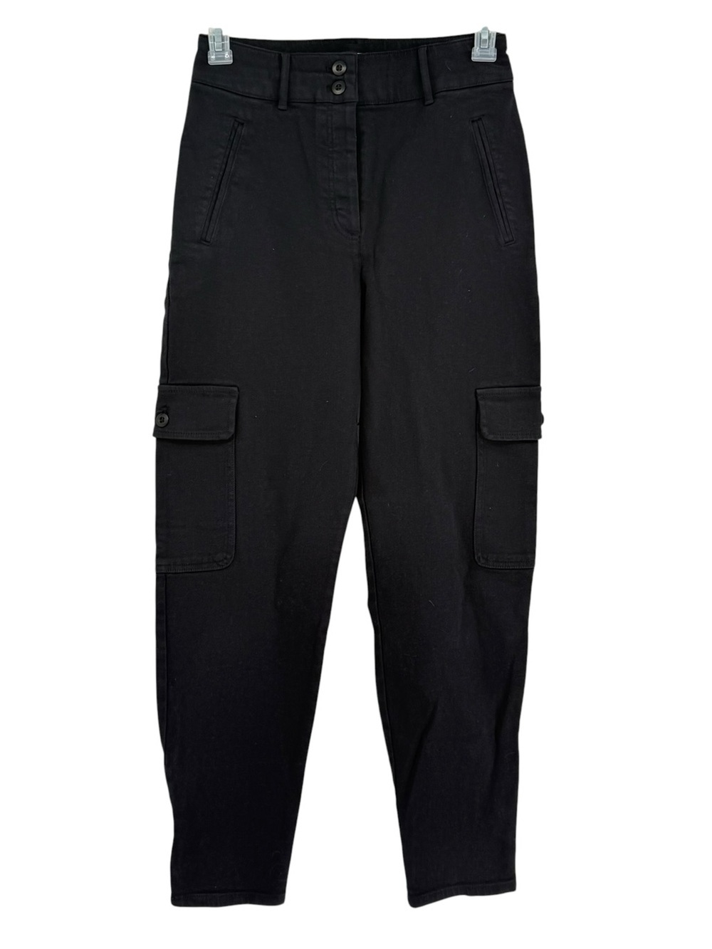 Aritzia Wilfred Free Cargo Pants Womens Size 6 Black Button Fly Utility modern